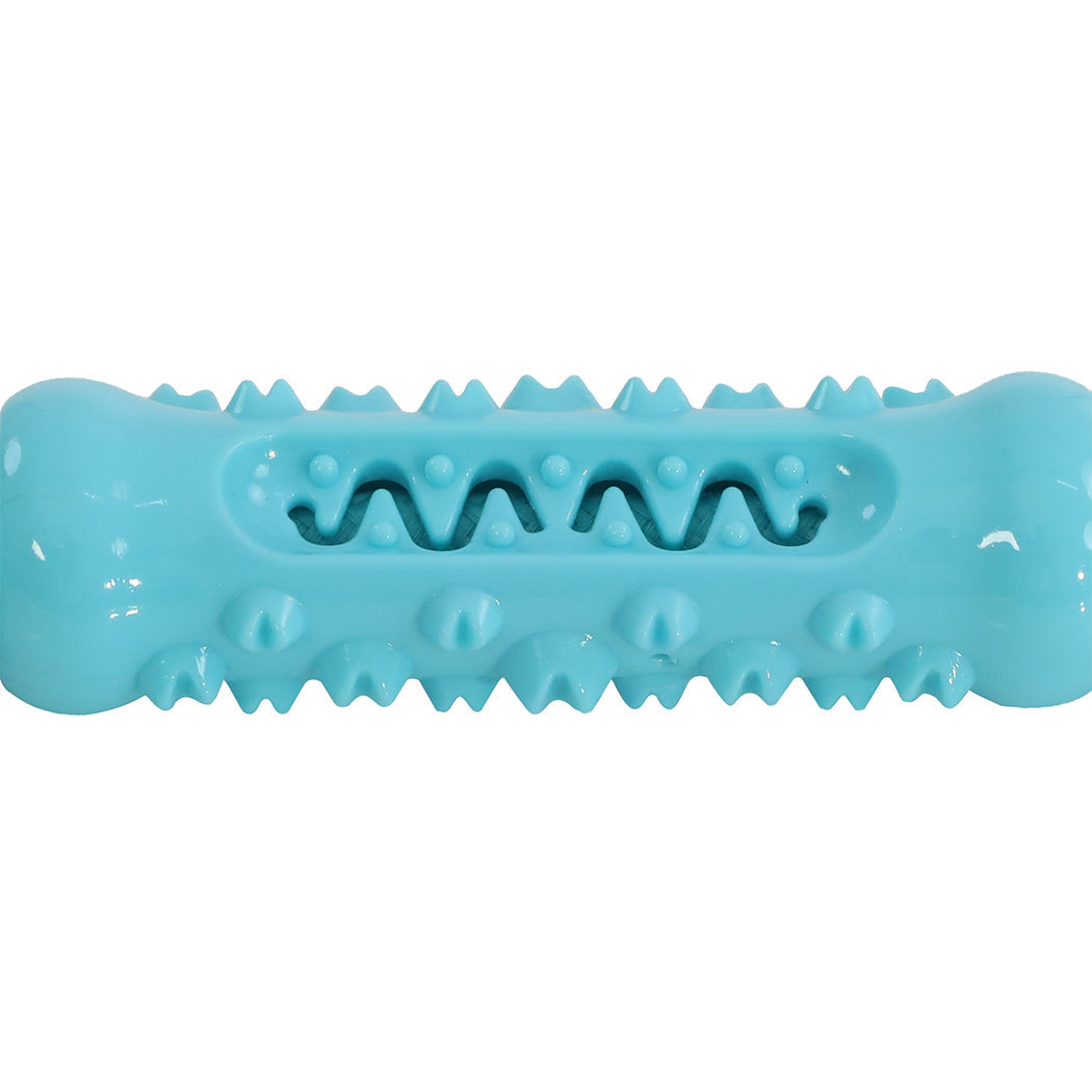 Fetch & Purr PaWz dog chew toy with squeaky feature for puppies, designed for playful pet fun and dental health.