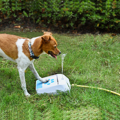 Automatic dog drinking fountain by Fetch & Purr, featuring a sleek design with flowing water for pets.