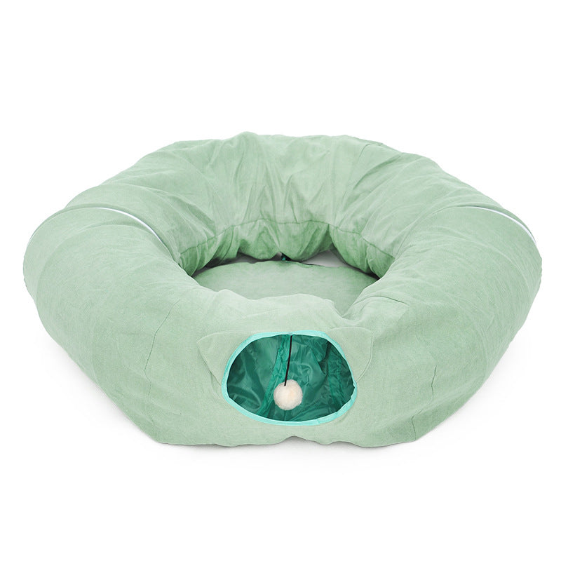 Soft, plush cat cave bed by Fetch & Purr featuring a cozy, luxurious design perfect for feline comfort.