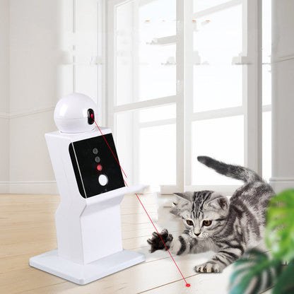 Robotic cat playmate with interactive smart toys from Fetch & Purr, featuring colorful, engaging cat toys for playful feline entertainment.