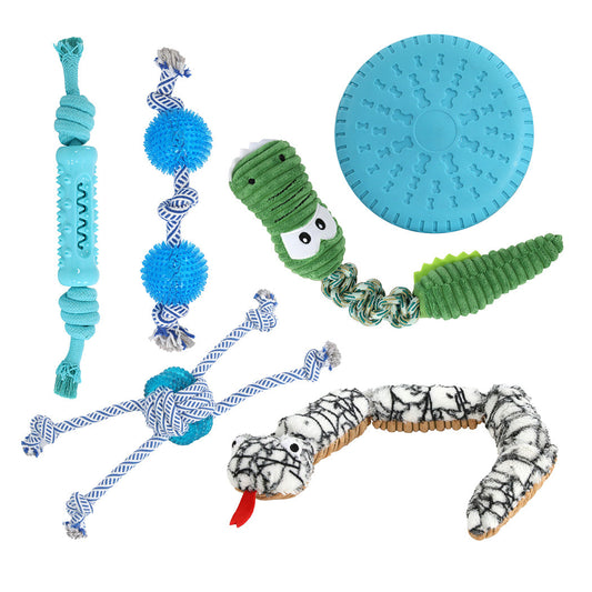 Fetch & Purr PaWz dog chew toy with squeaker for puppies, featuring colorful, durable pet toy design for playful chewing.